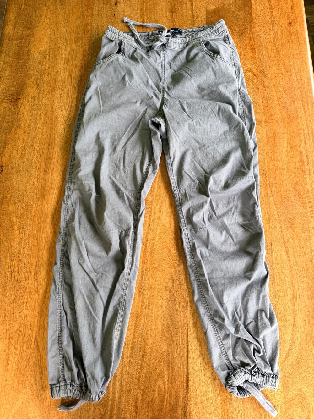 Hollister Light Gray Drawstring Jogger Pants